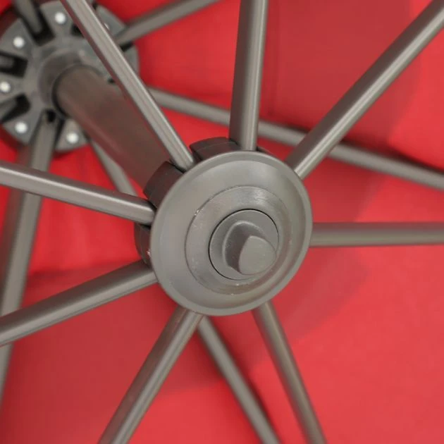 OUTSUNNY Cantilever Parasol 360 Rotation Red 3m 11 OUTSUNNY Cantilever Parasol 360 Rotation Red 3m - Image 9