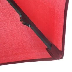 OUTSUNNY Overhanging Cantiliever Parasol With Solar LED Strips Red 3m -GardenChic Elegant Shop 5 2 112 64