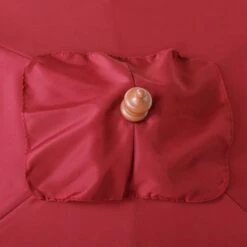 OUTSUNNY Wooden Garden Parasol With Tilt Function Red 2.5m -GardenChic Elegant Shop 5 2 114 20