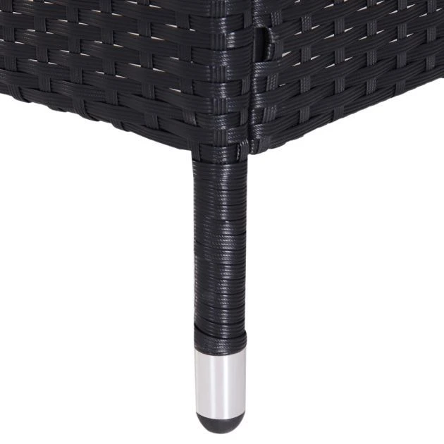 OUTSUNNY Rattan Love Seat Black 10 OUTSUNNY Rattan Love Seat Black - Image 8