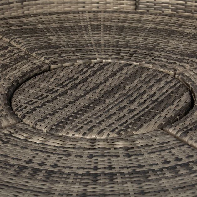 OUTSUNNY Rattan Sofa Bed Set 5 Piece Grey 10 OUTSUNNY Rattan Sofa Bed Set 5 Piece Grey - Image 8