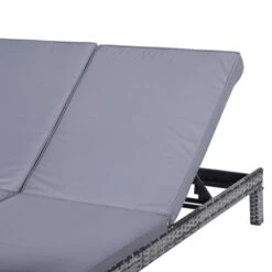 OUTSUNNY Rattan Lounger Grey 2 Seater -GardenChic Elegant Shop 5 2 190 83