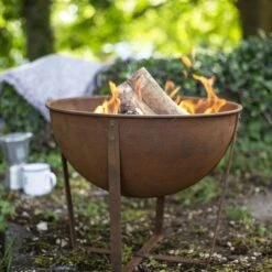 Tamba Small Oxidised Firepit -GardenChic Elegant Shop 58564 tamba oxidised firepit small lifestyle 5