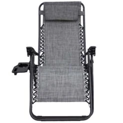 Zero Gravity Grey Relaxers With Drinks And Phone Holder -GardenChic Elegant Shop 650009 2pcs 3 2