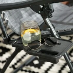 Zero Gravity Grey Relaxers With Drinks And Phone Holder -GardenChic Elegant Shop 650009 2pcs lifestyle rc 5 8