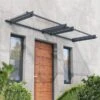 Nancy 3000 Door Canopy Clear Panel Grey 10 X 3 -GardenChic Elegant Shop 706956 6