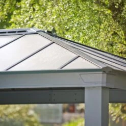 Dallas Polycarbonate Gazebo Grey 14 X 14 26 Dallas Polycarbonate Gazebo Grey 14 X 14 -GardenChic Elegant Shop 707105 13