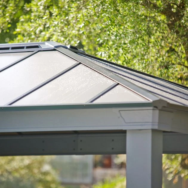 Dallas Polycarbonate Gazebo Grey 14 X 14 14 Dallas Polycarbonate Gazebo Grey 14 X 14 - Image 12