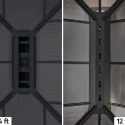 Dallas Polycarbonate Gazebo Grey 14 X 14 20 Dallas Polycarbonate Gazebo Grey 14 X 14 -GardenChic Elegant Shop 707105 5