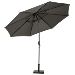 Grey Powder Coated Crank And Tilt Parasol 3m -GardenChic Elegant Shop 735304 3 1