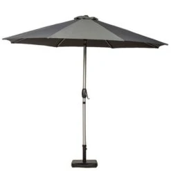 Grey Round Crank And Tilt Parasol 3m