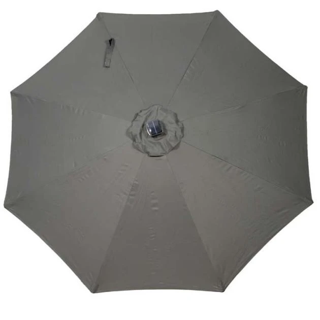 Grey Round Crank And Tilt LED Strip Parasol 2.7m 7 Grey Round Crank And Tilt LED Strip Parasol 2.7m - Image 5