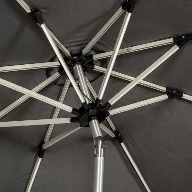Grey Round Crank And Tilt LED Strip Parasol 2.7m 8 Grey Round Crank And Tilt LED Strip Parasol 2.7m - Image 6