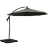 Grey Deluxe Pedal Operated Rotational Cantilever Parasol 3m