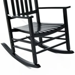 OUTSUNNY Wooden Rocking Chair Black 17 OUTSUNNY Wooden Rocking Chair Black -GardenChic Elegant Shop 84a 041bk 8