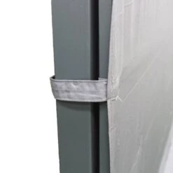 Algarve Awning Polyester Grey Gazebo 3.3Ã—3.3m + 2.1m With Air Vents -GardenChic Elegant Shop alggaz3.3x3.3 grey rc 12 8