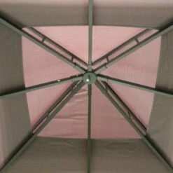 Algarve Awning Polyester Grey Gazebo 3.3Ã—3.3m + 2.1m With Air Vents -GardenChic Elegant Shop alggaz3.3x3.3 grey rc 4 3