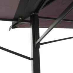 Algarve Awning Polyester Grey Gazebo 3.3Ã—3.3m + 2.1m With Air Vents -GardenChic Elegant Shop alggaz3.3x3.3 grey rc 7 5