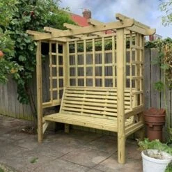 Beatrice Three Seat Arbour -GardenChic Elegant Shop ba102 main