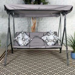 Cairo Grey Swing Hammock 3 Seater -GardenChic Elegant Shop caihamsw rc 10 1