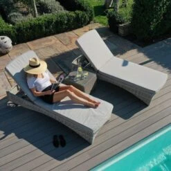 Maze Rattan Oxford Sunlounger Set