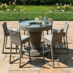 Maze Oxford 6 Seat Round Bar Set With Ice Bucket