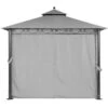 Dubai Grey Polyester Gazebo 3 X 3m With Curtains 2 Dubai Grey Polyester Gazebo 3 X 3m With Curtains -GardenChic Elegant Shop dubai dubgaz3x3 grey rc 2 1