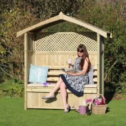 Hampshire Arbour With Storage Box -GardenChic Elegant Shop hampshire arbour with storage box 5