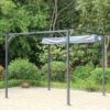 Prague Grey Pergola Gazebo 3.5 X 3.5m With Easy Pulley System