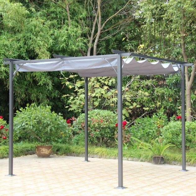 Prague Grey Pergola Gazebo 3.5 X 3.5m With Easy Pulley System 5 Prague Grey Pergola Gazebo 3.5 X 3.5m With Easy Pulley System - Image 3