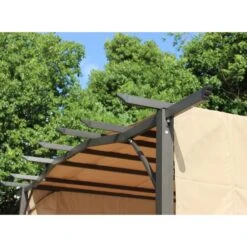 San Remo Mocha Pergola Gazebo With Polyester Fabric 2.75 X 3.66m 14 San Remo Mocha Pergola Gazebo With Polyester Fabric 2.75 X 3.66m -GardenChic Elegant Shop img 6974 3000x2000 3