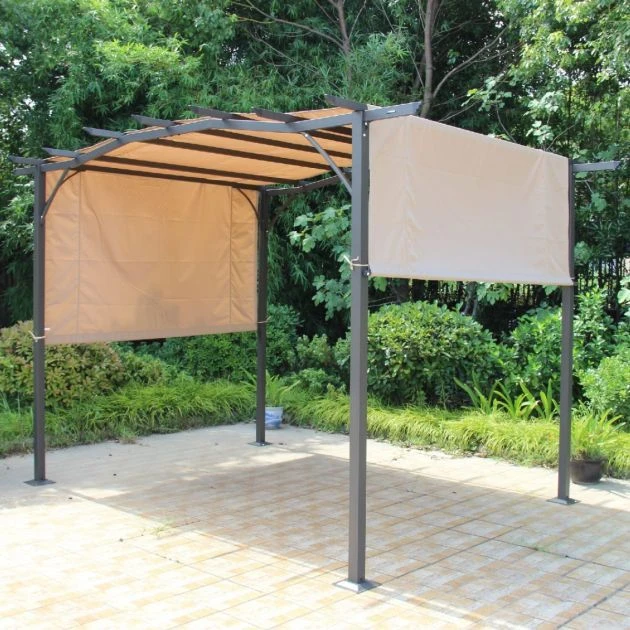 San Remo Mocha Pergola Gazebo With Polyester Fabric 2.75 X 3.66m 10 San Remo Mocha Pergola Gazebo With Polyester Fabric 2.75 X 3.66m - Image 8
