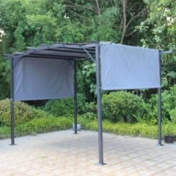 San Remo Grey Pergola Gazebo With Polyester Fabric 2.75 X 3.66m -GardenChic Elegant Shop img 7037 3000x2000 8