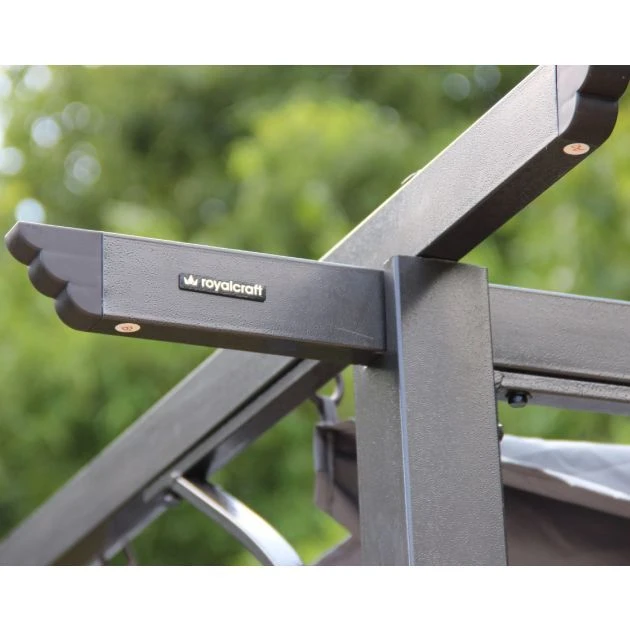 Prague Grey Pergola Gazebo 3.5 X 3.5m With Easy Pulley System 8 Prague Grey Pergola Gazebo 3.5 X 3.5m With Easy Pulley System - Image 6