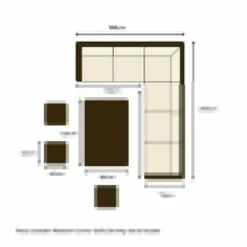 Rosa Rattan Corner Dining Set Brown 8 Seater -GardenChic Elegant Shop katie blake size charts5 1 1