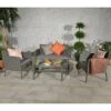 Nevada Grey Rattan Conversation Set 4 Seater 2 Nevada Grey Rattan Conversation Set 4 Seater -GardenChic Elegant Shop nevconvset grey lifestyle rc 2 2 1
