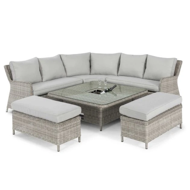 Maze Oxford Royal Rattan Corner Dining Sofa Set Grey 8 Seater Rising Table & Ice Bucket 19 Maze Oxford Royal Rattan Corner Dining Sofa Set Grey 8 Seater Rising Table & Ice Bucket - Image 17