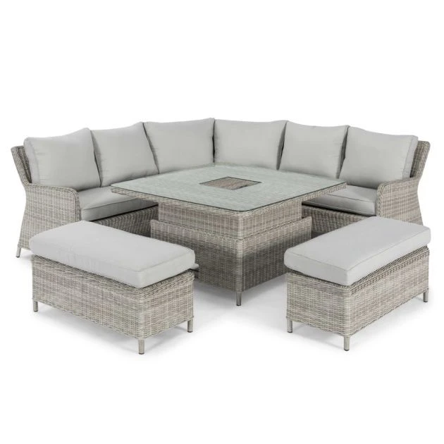 Maze Oxford Royal Rattan Corner Dining Sofa Set Grey 8 Seater Rising Table & Ice Bucket 18 Maze Oxford Royal Rattan Corner Dining Sofa Set Grey 8 Seater Rising Table & Ice Bucket - Image 16