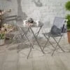 Padstow Grey Taupe Folding Round Bistro Set 2 Seater -GardenChic Elegant Shop padbisgry lifestyle rc 4 8