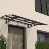Amsterdam 2230 Door Canopy Grey Clear -GardenChic Elegant Shop palram canopia door awnings amsterdam 2230 grey clear main 01