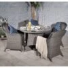Paris Grey Rattan Round Dining Set With Imperial Chairs 4 Seater 1 Paris Grey Rattan Round Dining Set With Imperial Chairs 4 Seater -GardenChic Elegant Shop par110imp 4