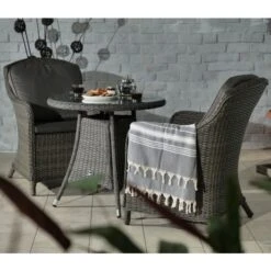 Paris Grey Rattan Bistro Set With Imperial Chairs 2 Seater -GardenChic Elegant Shop par70imp 10