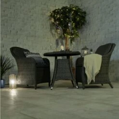 Paris Grey Rattan Bistro Set With Imperial Chairs 2 Seater -GardenChic Elegant Shop par70imp 4