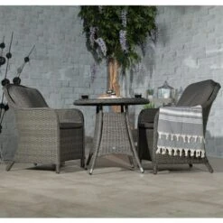 Paris Grey Rattan Bistro Set With Imperial Chairs 2 Seater -GardenChic Elegant Shop par70imp 8