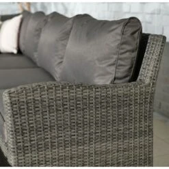 Paris Grey Rattan Deluxe Modular Corner Dining Set 7 Piece -GardenChic Elegant Shop paradjmod12