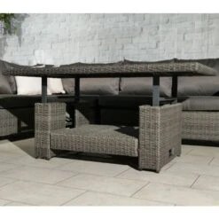 Paris Grey Rattan Deluxe Modular Corner Dining Set 7 Piece -GardenChic Elegant Shop paradjmod15