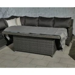 Paris Grey Rattan Deluxe Modular Corner Dining Set 7 Piece -GardenChic Elegant Shop paradjmod18