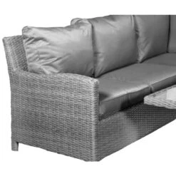 Paris Grey Rattan Deluxe Modular Corner Dining Set 7 Piece -GardenChic Elegant Shop paradjmod8