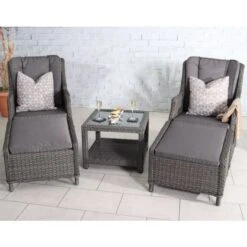 Paris Grey Rattan High Back Recliner Comfort Set 2 Seater 16 Paris Grey Rattan High Back Recliner Comfort Set 2 Seater -GardenChic Elegant Shop parhbrset 3