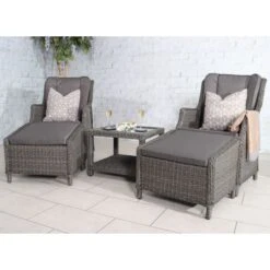 Paris Grey Rattan High Back Recliner Comfort Set 2 Seater 17 Paris Grey Rattan High Back Recliner Comfort Set 2 Seater -GardenChic Elegant Shop parhbrset 4